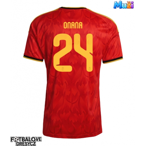 Belgie Amadou Onana #24 Domácí Dres MS 2026 Krátký Rukáv Belgie Amadou Onana #24 Domácí Dres MS 2026 Krátký Rukáv